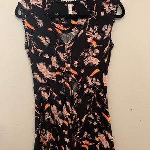 Romper with keyhole cut out